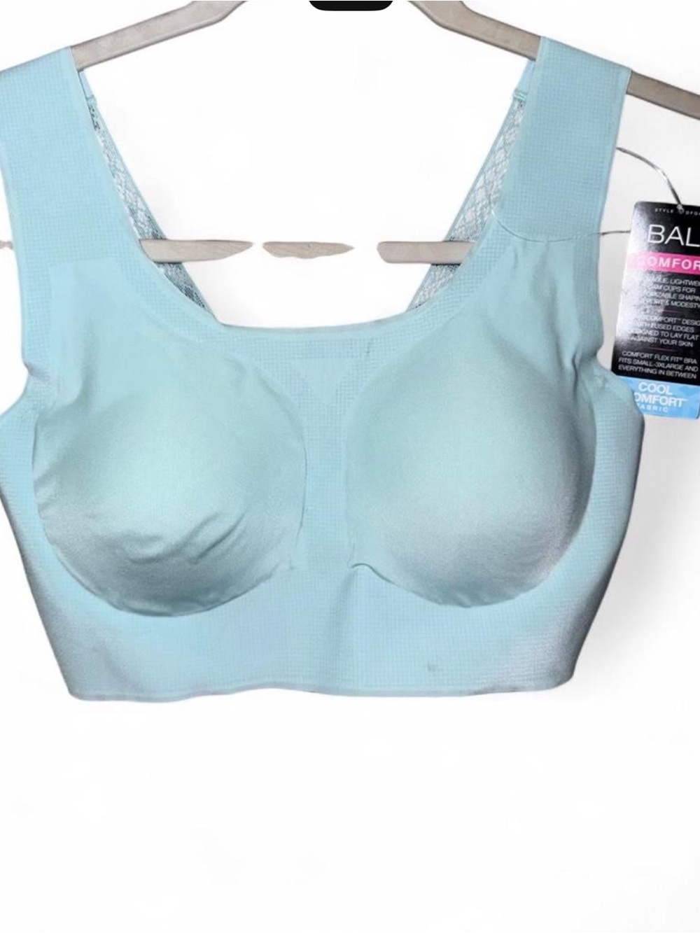 Bali Cool Comfort Wireless Bra in Light Blue Size 
S NWT
